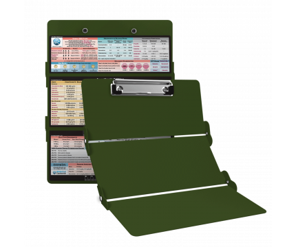 WhiteCoat Clipboard® Trifold - Army Green Anesthesia Edition